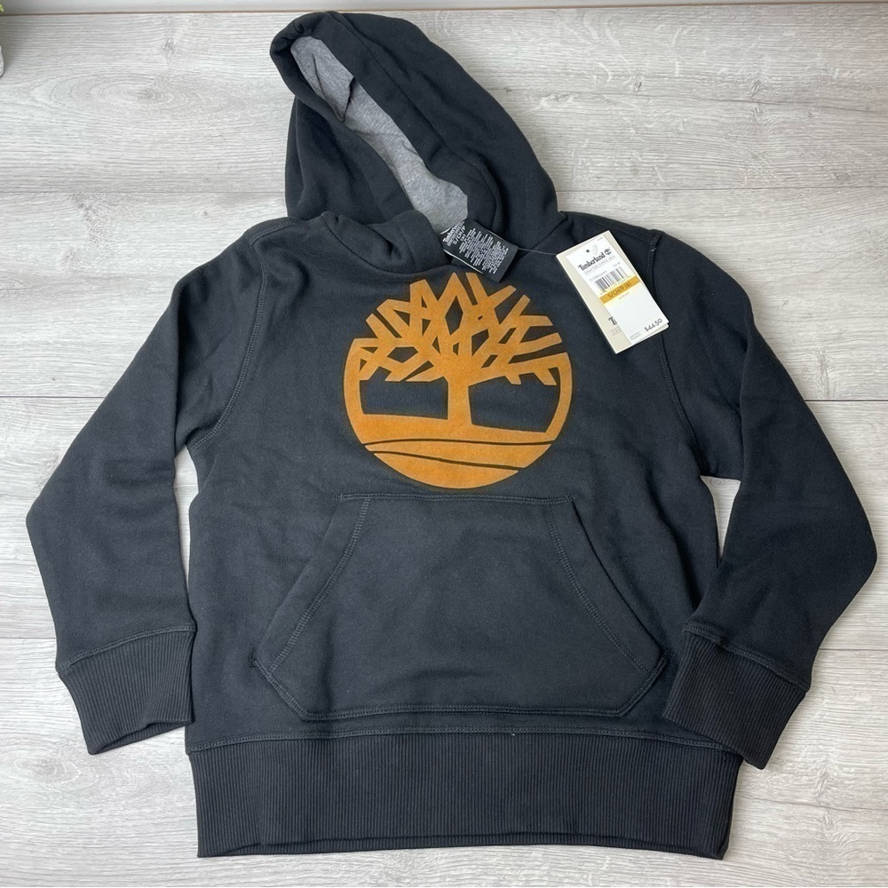 NWT Timberland Kid’s Black Hoodie Size Small (8)